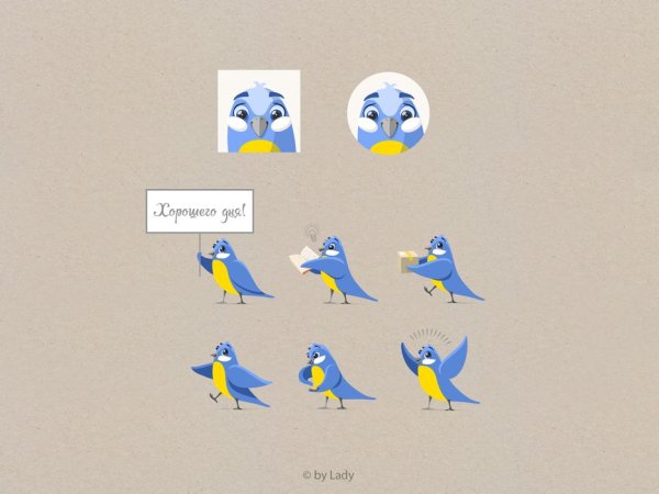 Синичка наклейка