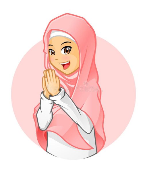 Девушка в хиджабе вектор