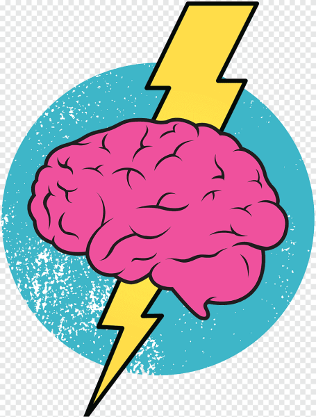 Мозг с молнией