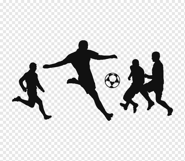 Футбольная команда силуэт
