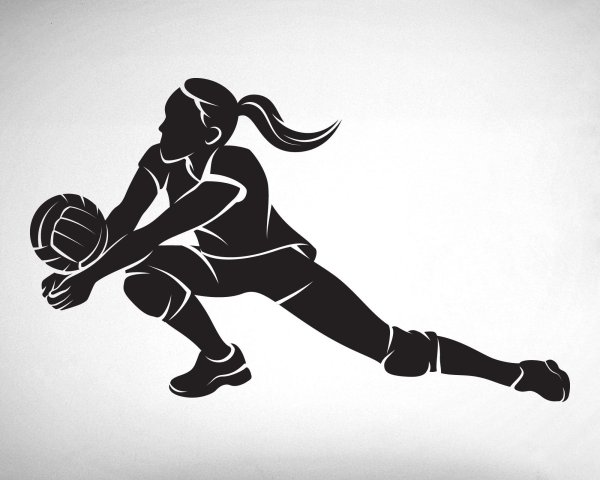 Силуэт девушки волейболистки