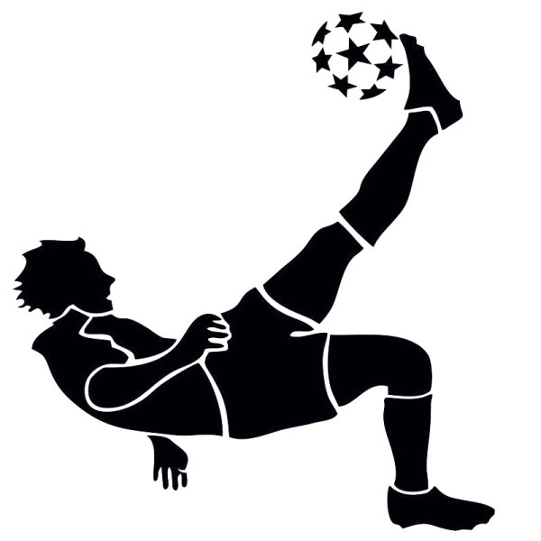 Трафарет футболиста