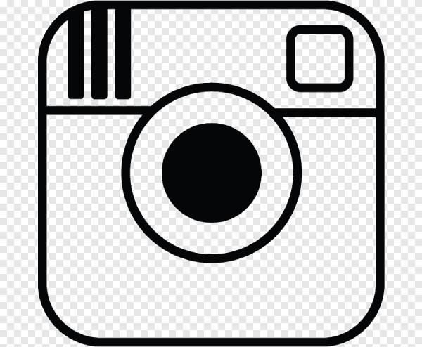 Значок инстаграма черно белый