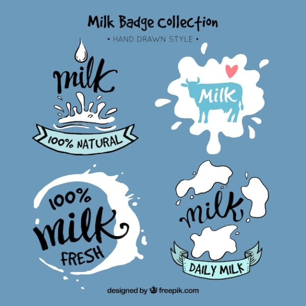 Наклейки молока