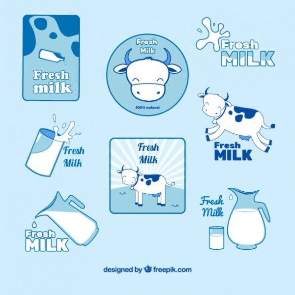 Наклейки Милк