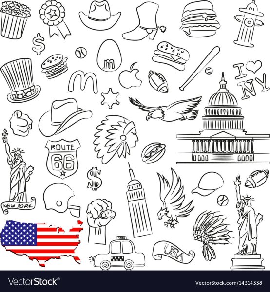 Символы США раскраска для детей