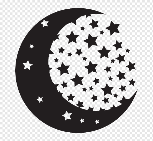 Стикер Луна звезды