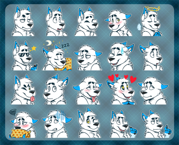 Фурри Стикеры волк