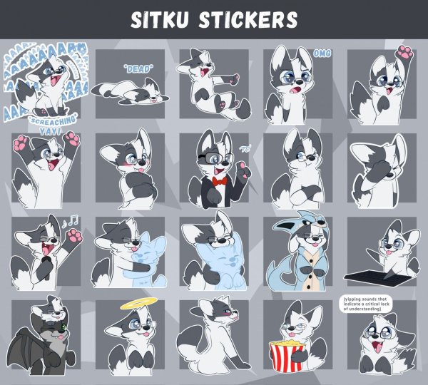 Стикеры телеграмм фурри волк