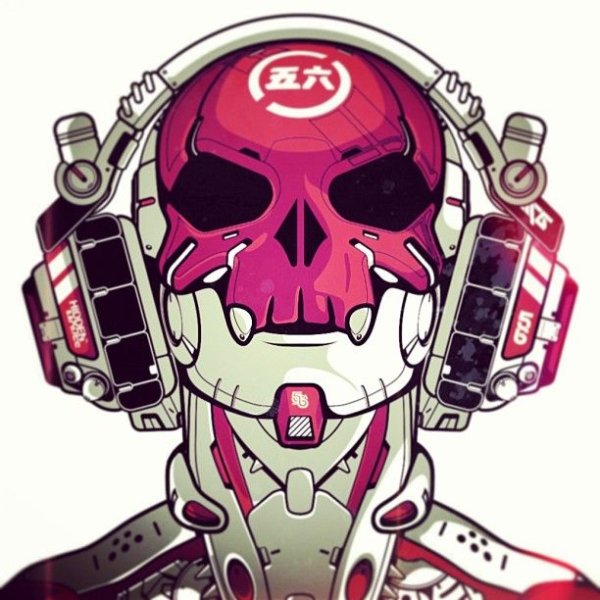 Киберпанк наклейки