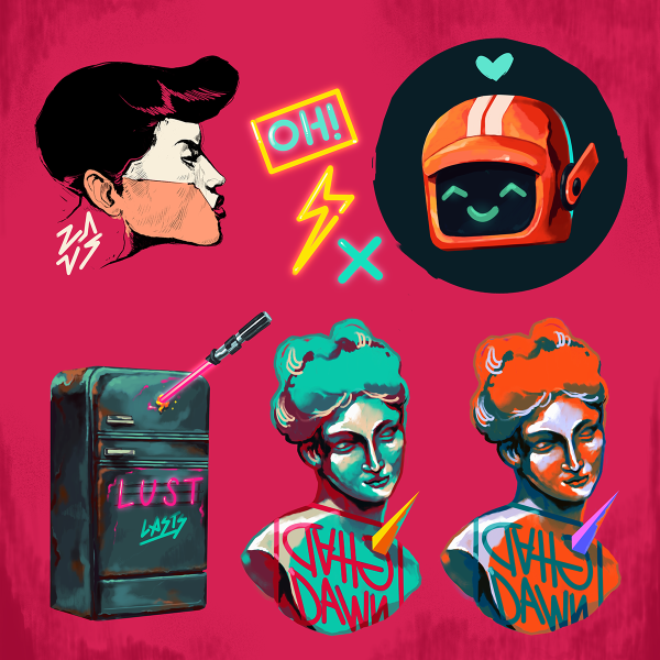 Наклейки по играм киберпанк