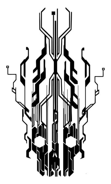 Трафарет в стиле киберпанк