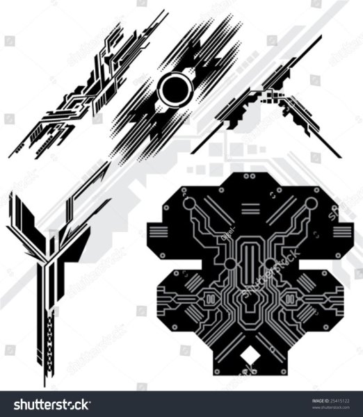 Символ черепа в стиле киберпанк