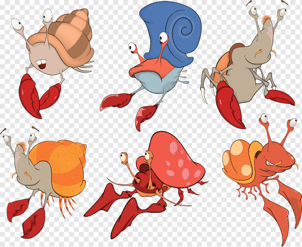 Мультяшные милые крабики