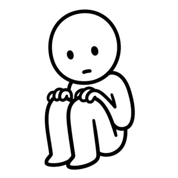 Рисунки для срисовки грустные