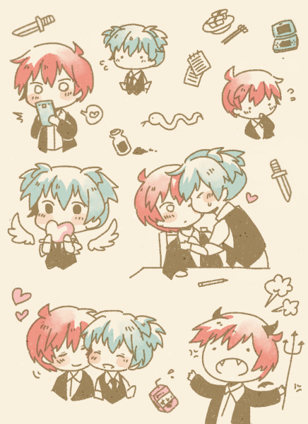 Нагиса и карма наклейки