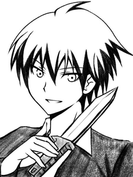 Карма Акабане Черна белый