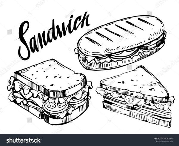 Сэндвич векторный рисунок