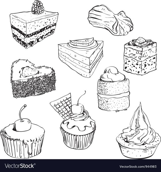 Эскизы кондитерских изделий
