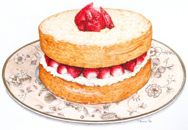 Овальный торт рисунок