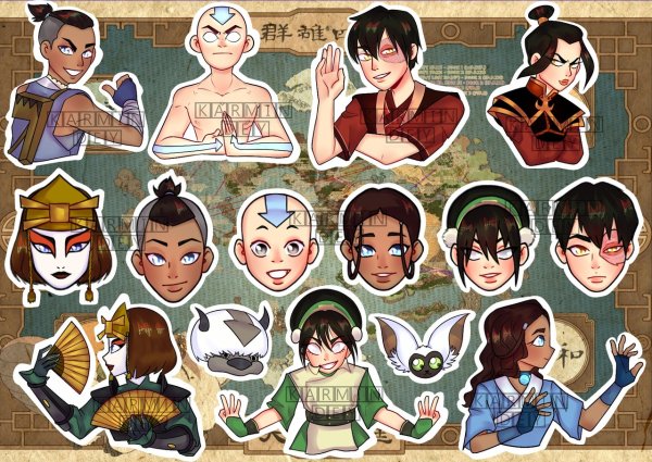 Стикеры аватар аанг