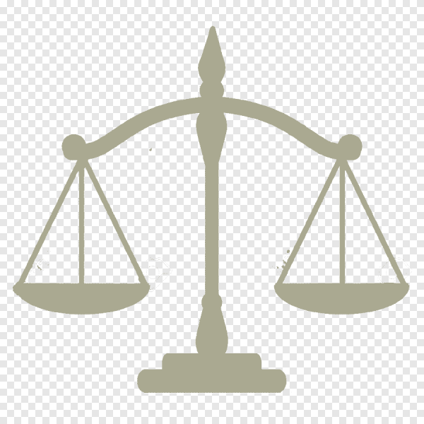 Весы справедливости на белом фоне