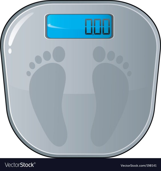 Весы напольные на белом фоне