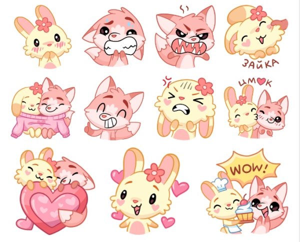 Стикеры Лин и ли ВК Стикеры