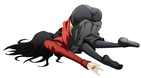 Аниме персонаж лежит