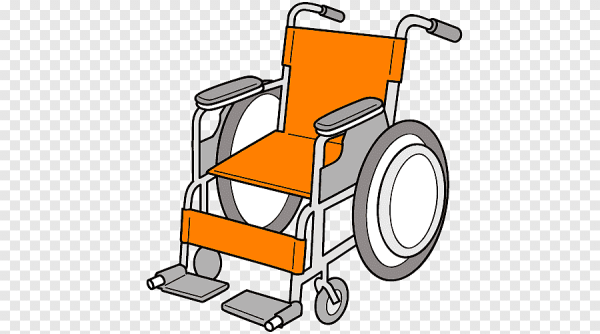 Инвалидное кресло вектор спереди