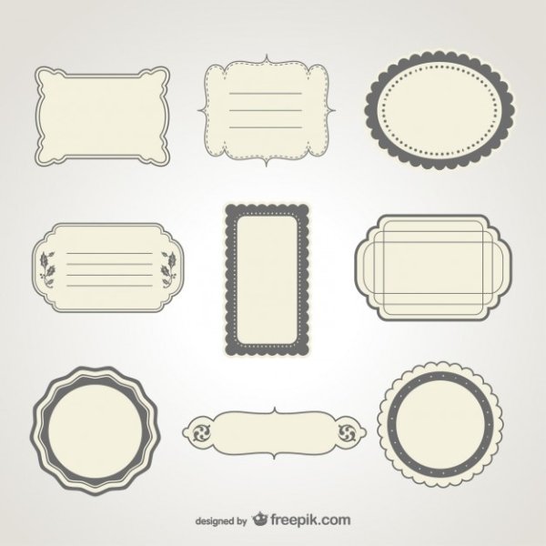 Этикетки в ретро стиле
