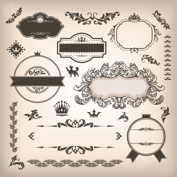 Этикетки в ретро стиле