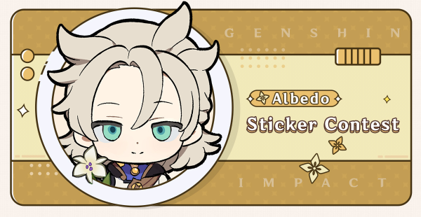 Стикеры Албердо Геншин