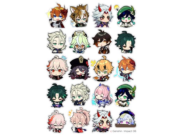Стикеры Геншин Импакт Чиби