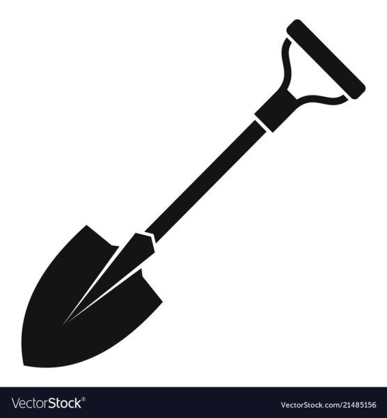 Лопата черно белая