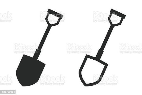 Лопата на прозрачном фоне