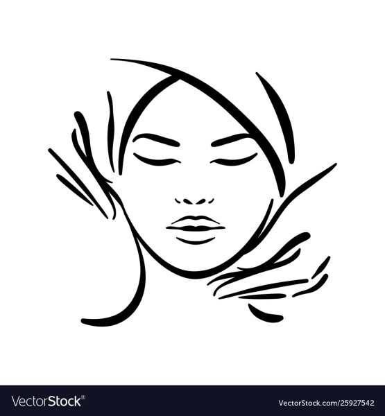 Силуэт лица для косметолога