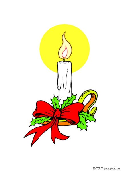 Стикер свеча горящая