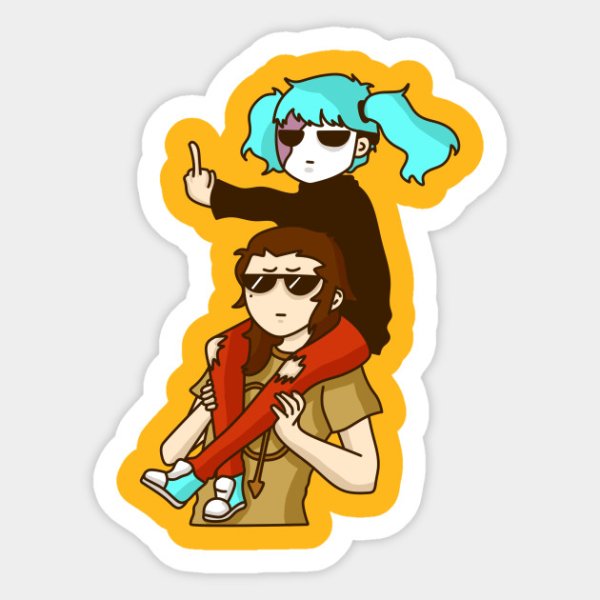 Стикеры Салли фейс Ларри