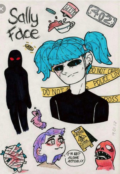 Стикеры Салли фейс Ларри