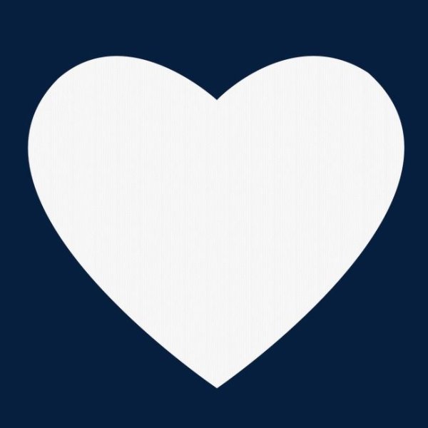 Значок сердца белый