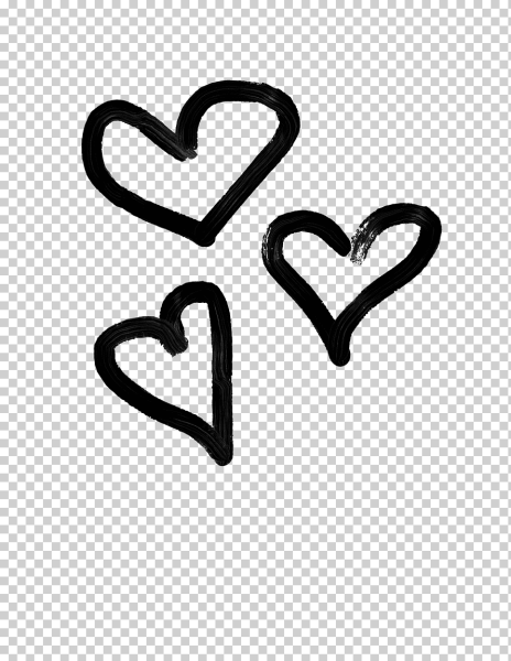 Белые сердечки на прозрачном фоне