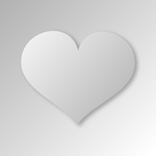 Белое сердце на белом фоне