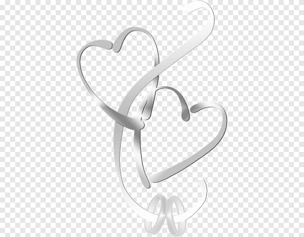Белое сердце на прозрачном фоне