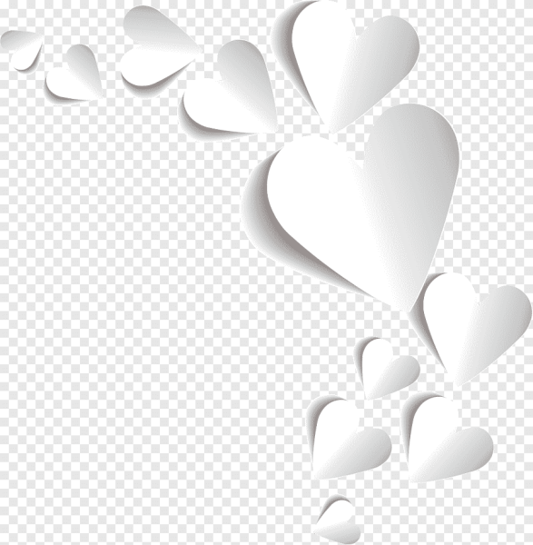 Сердечко чёрно белое