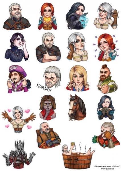 Стикеры Ведьмак 3