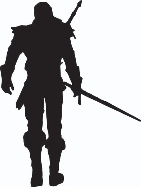 Ведьмак силуэт Геральт