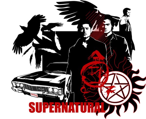 Надпись сверхъестественное рисунок