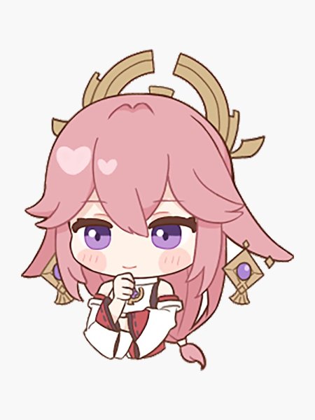 Яэ Мико Стикеры Чиби