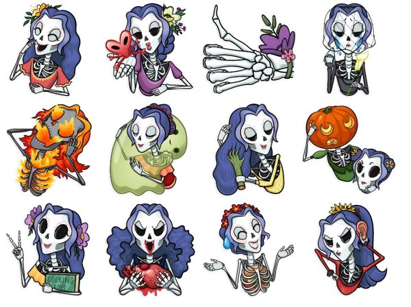 Набор стикеров дьяволица ник Толабов